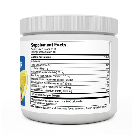 Electrolyte Powder Strawberry Lemonade Electrolyte 50 Serv