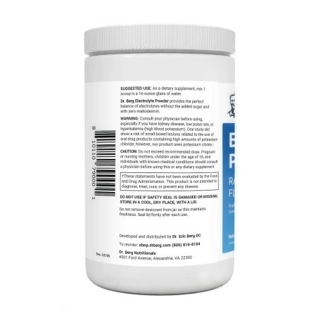 Electrolyte Powder Raspberry & Lemon Natural Flavor 100 Servings