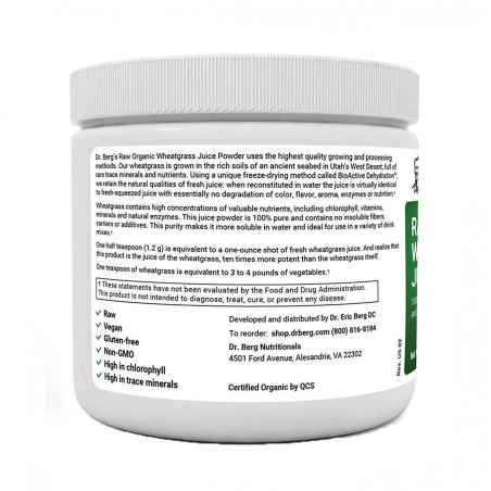 Raw Wheatgrass Juice Powder